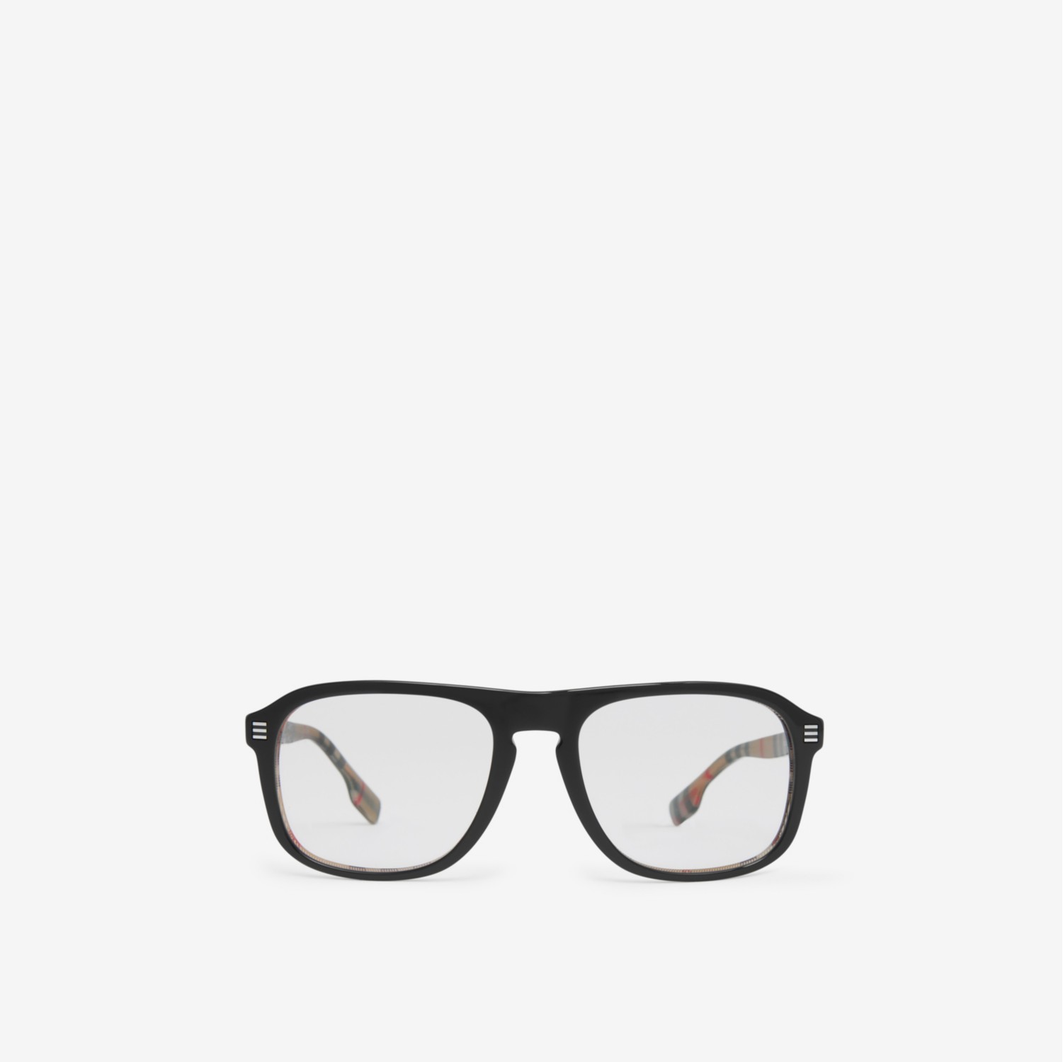 Logo detail Navigator Optical Frames in Black/beige - Men | Burberry® Official
