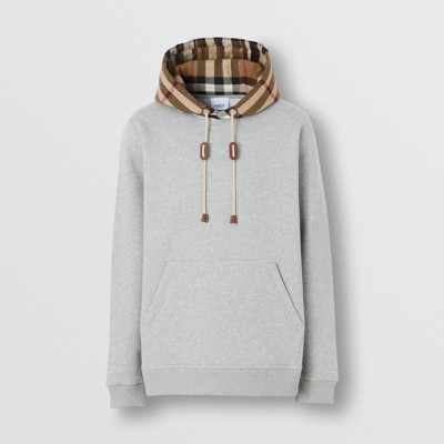 gray burberry hoodie