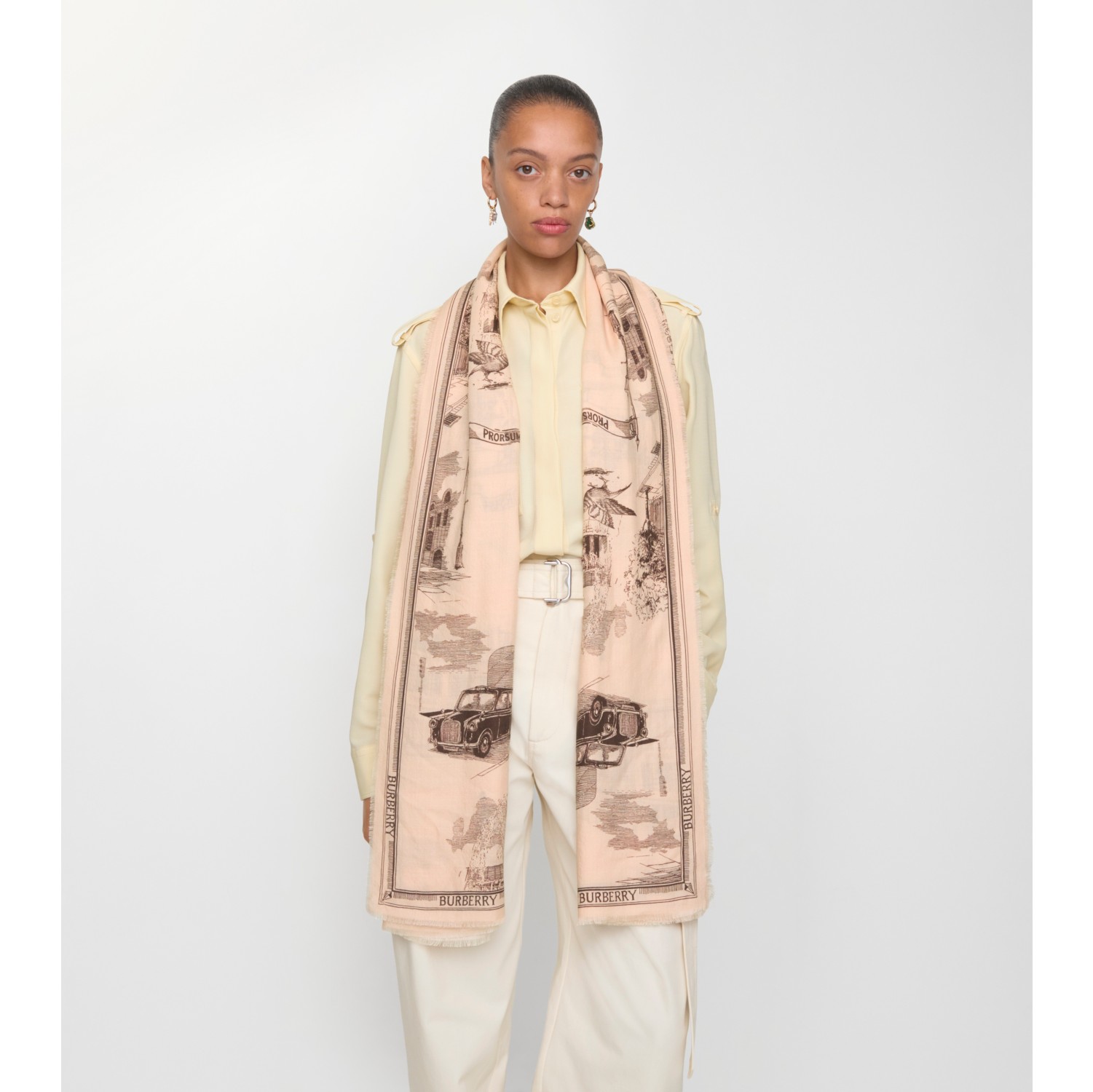 London Landmarks Wool Silk Scarf