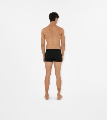 Cotton Boxer Shorts in Black Men Burberry Official