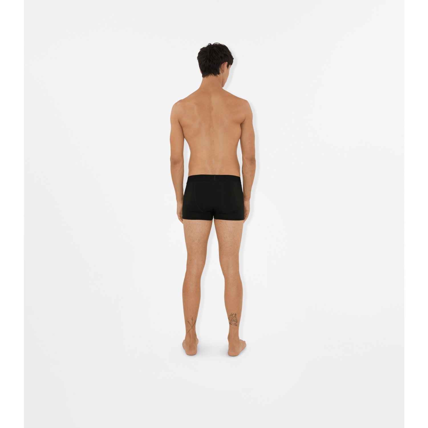 Cotton Boxer Shorts in Black - Men