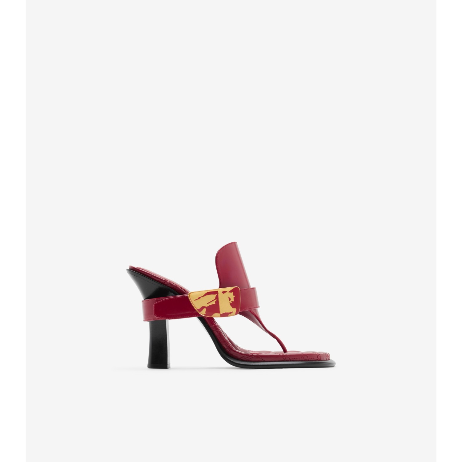Leather Bay Sandals in Scarlet - Women | Burberry® Official