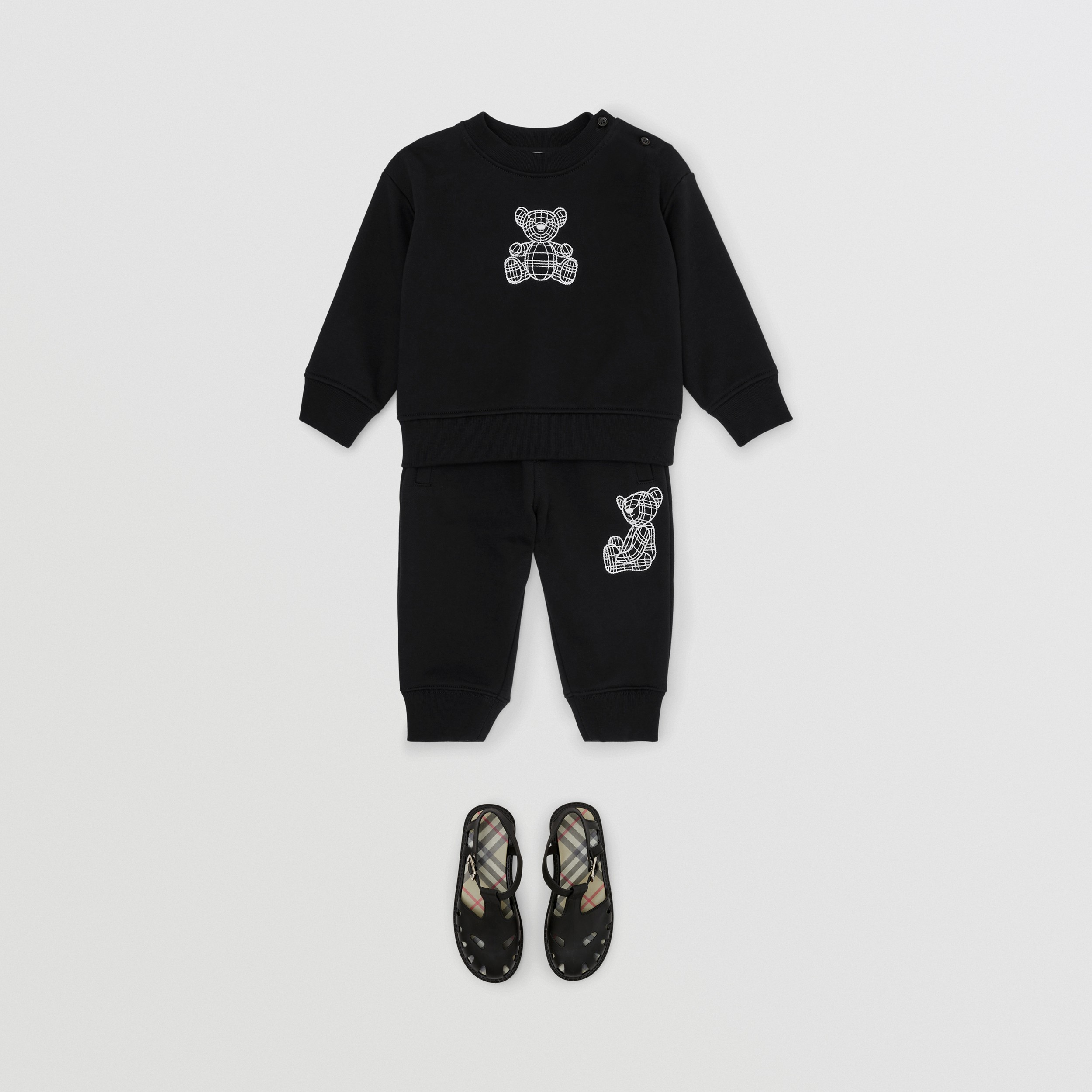 Thomas 泰迪熊装饰棉质运动衫 (黑色) - 儿童 | Burberry® 博柏利官网 - 3