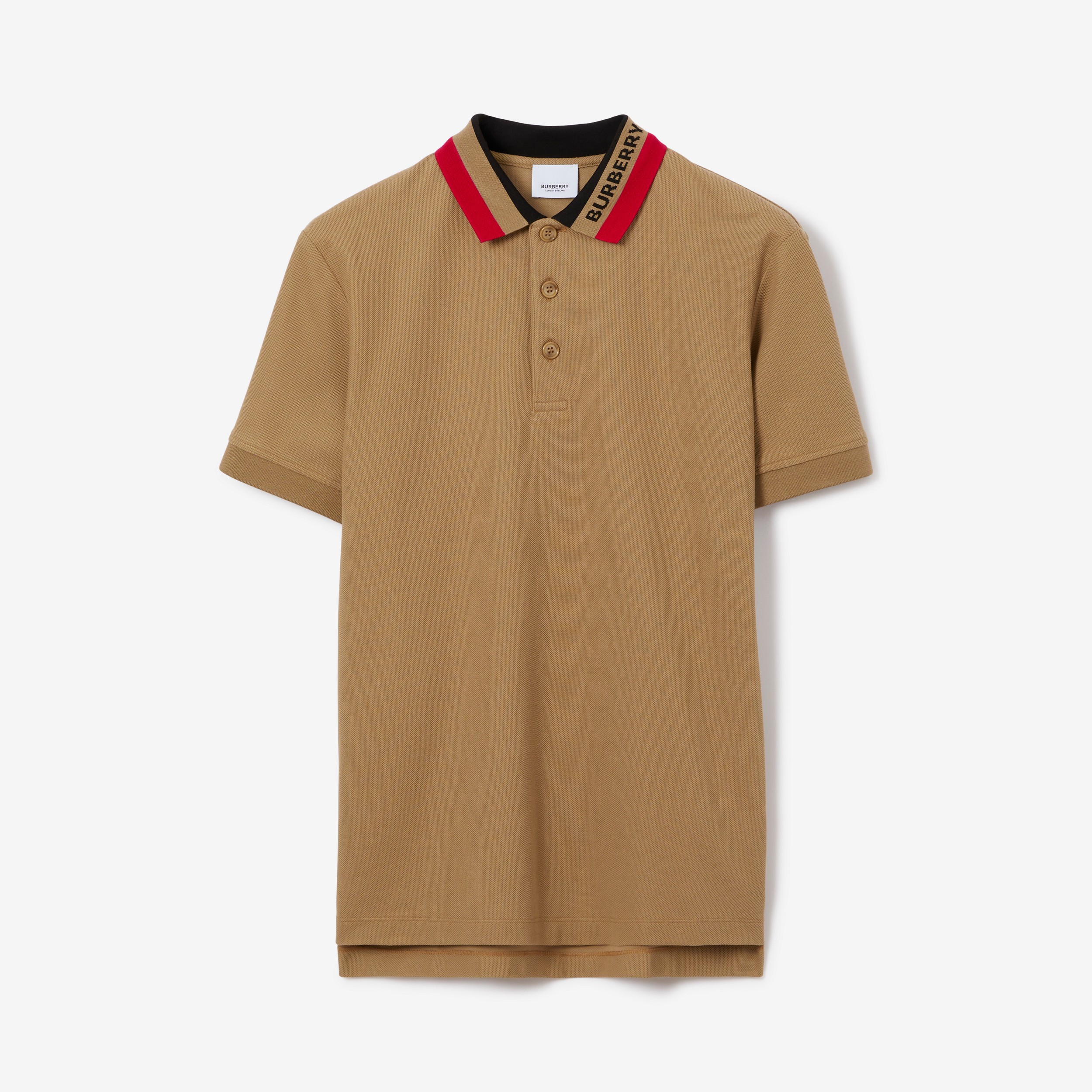 Poloshirt aus Baumwollpiqué mit Logo (Camelfarben) - Herren | Burberry® - 1