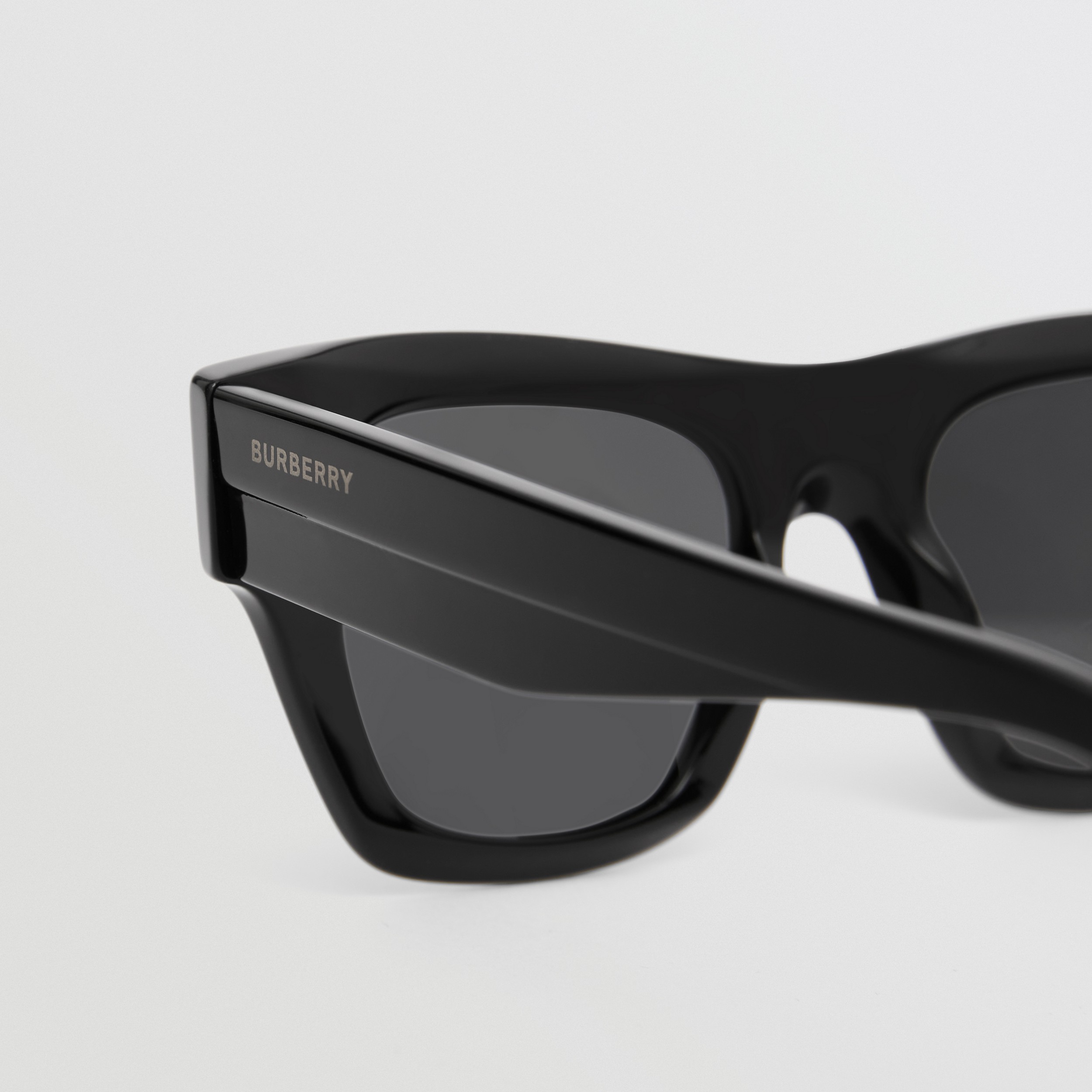 Bio-acetate Square Frame Sunglasses in Black - Men | Burberry® Official - 2