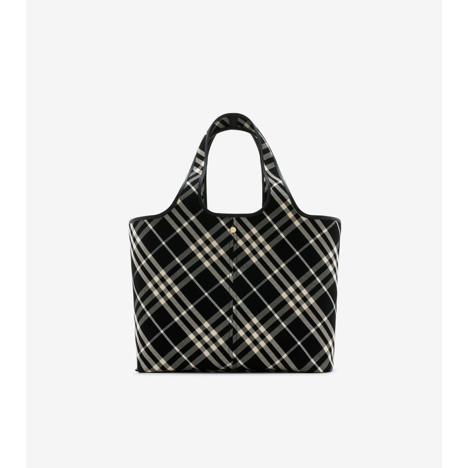 Medium Check Tote in Black calico Women Burberry Official