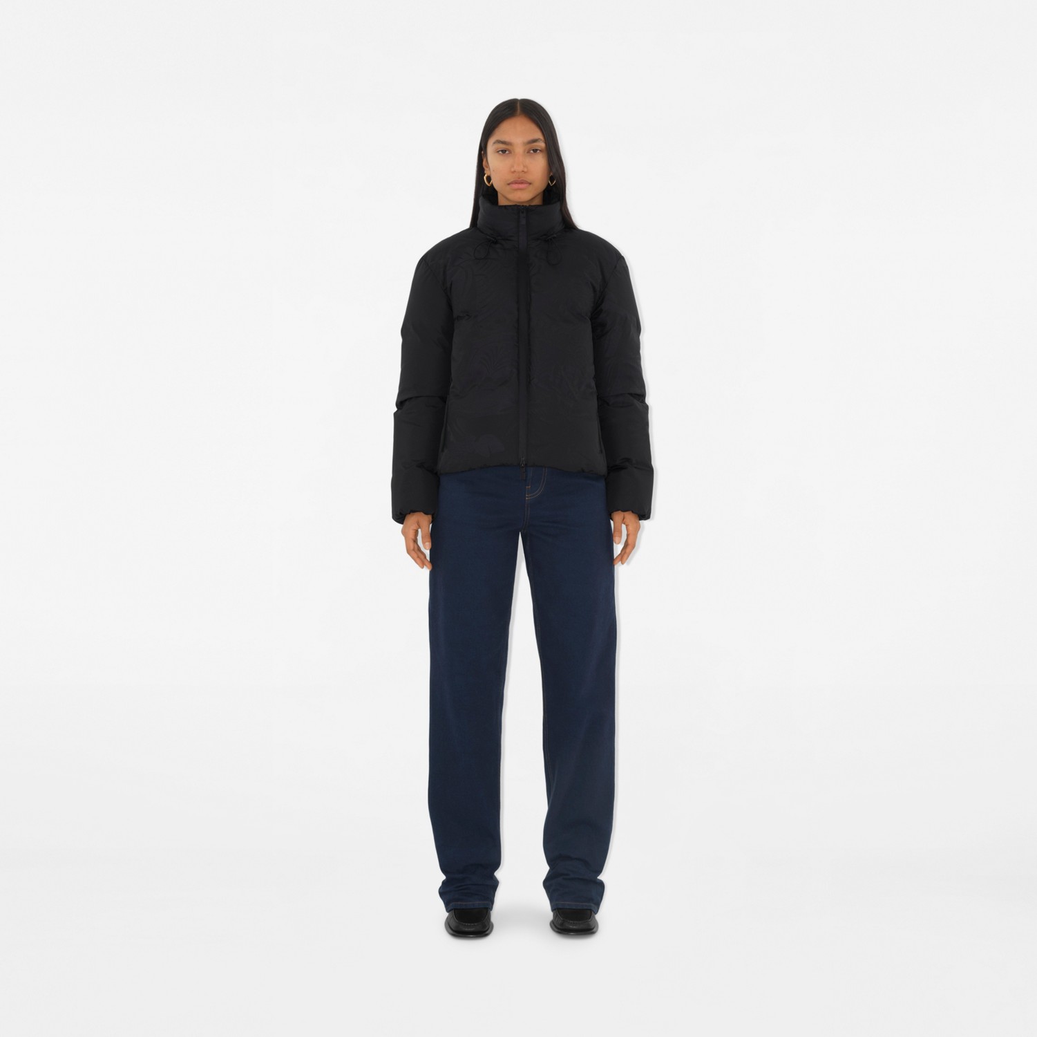 EKD Nylon Puffer Jacket in Charcoal - Women | Burberry® Official EKD Nylon Puffer Jacket in Charcoal - Women | Burberry® Official
