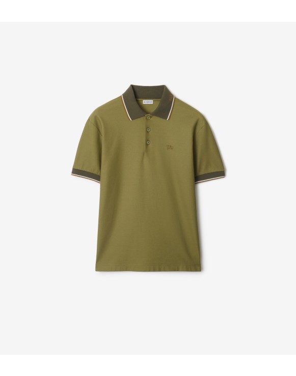 Logo Collar Cotton Polo Shirt