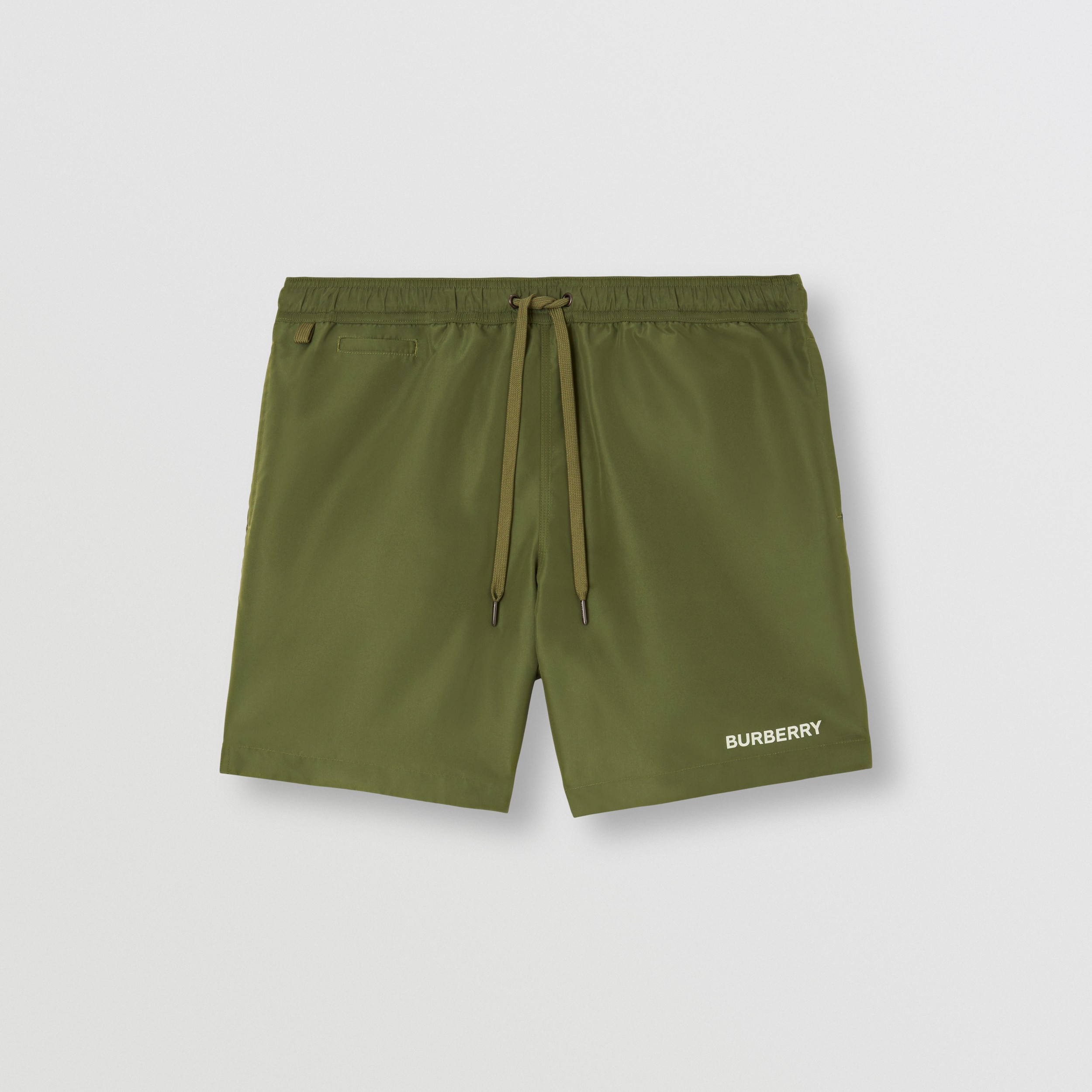 Logo Detail Swim Shorts in Olive - Men | Burberry® Official - 3