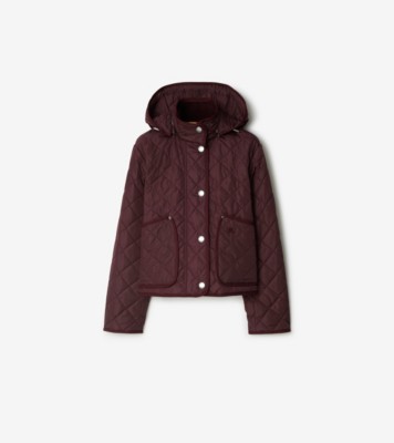 Burberry quilted trench jacket with store detachable hood