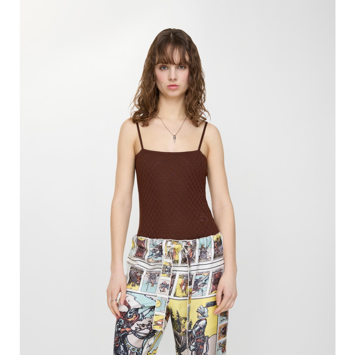  Embroidered Silk Blend Camisole