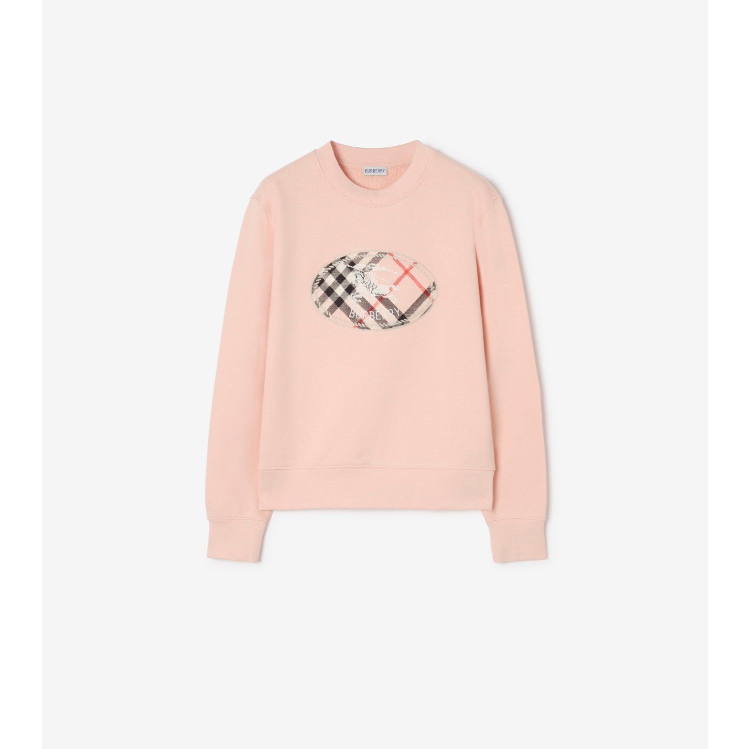 Check Knight Stamp Cotton Sweatshirt