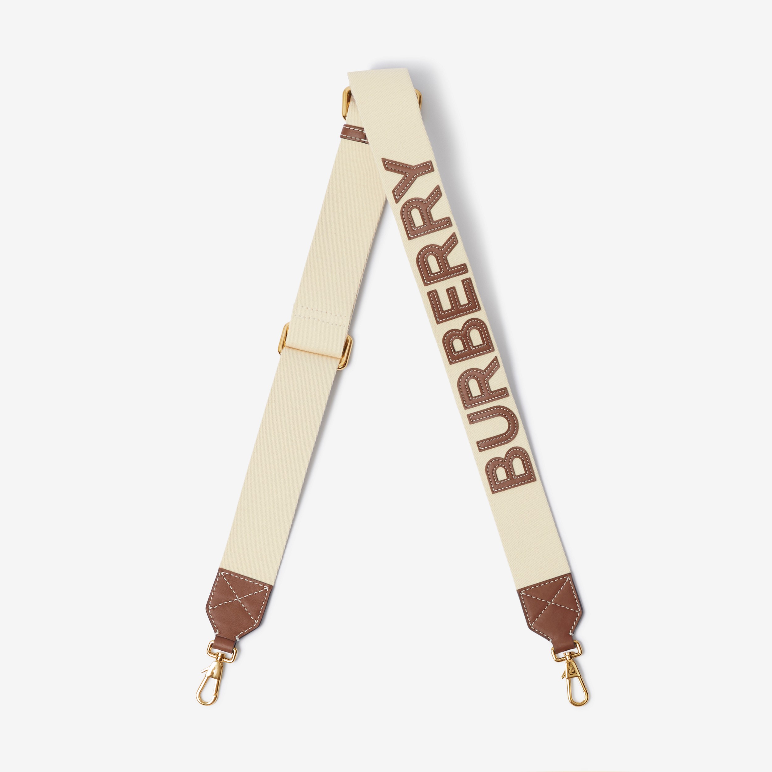 Taschenriemen mit Logodetail aus Leder (Wollweiß/hellbraun) - Damen | Burberry® - 3