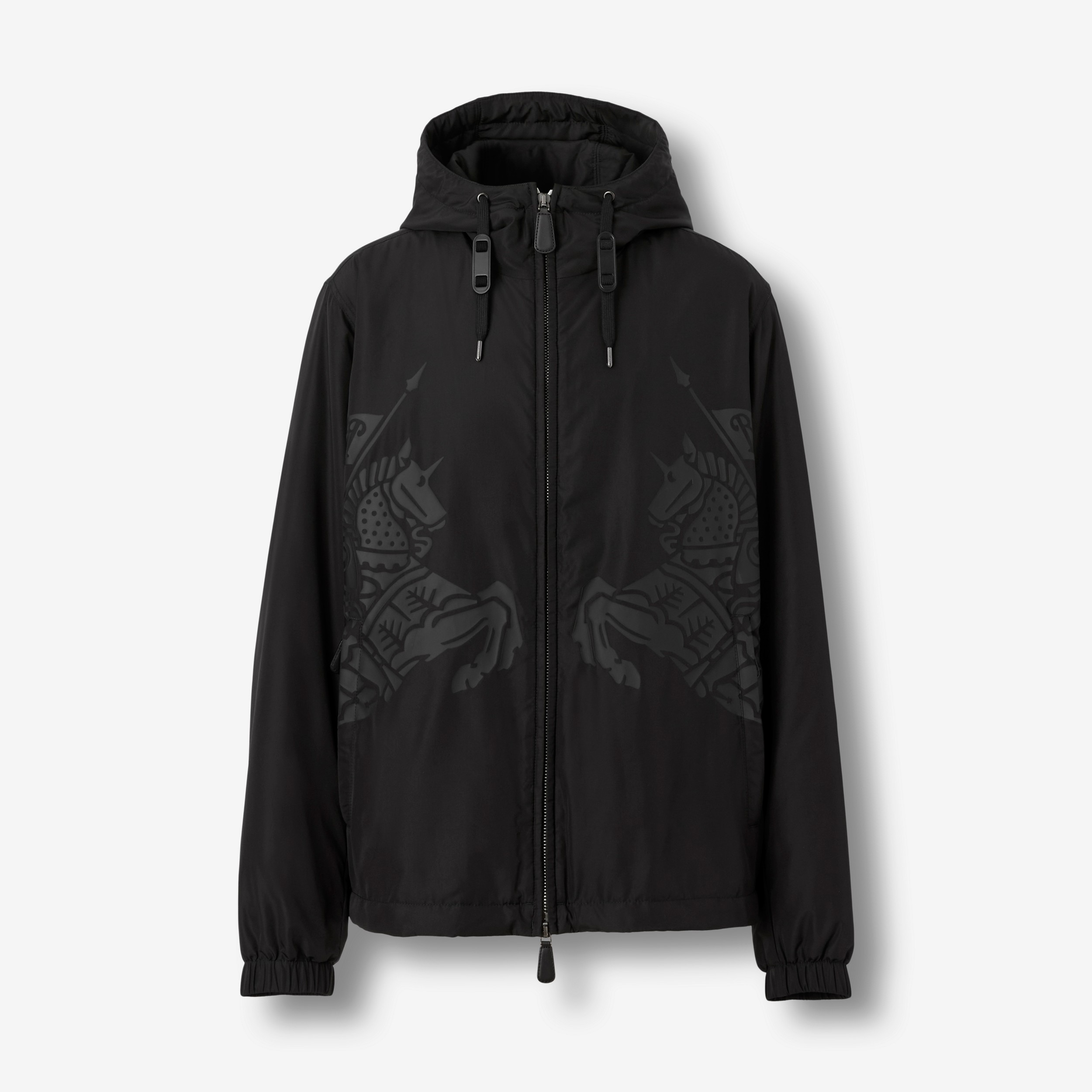 EKD Print Hooded Jacket in Black - Men | Burberry® Official - 1