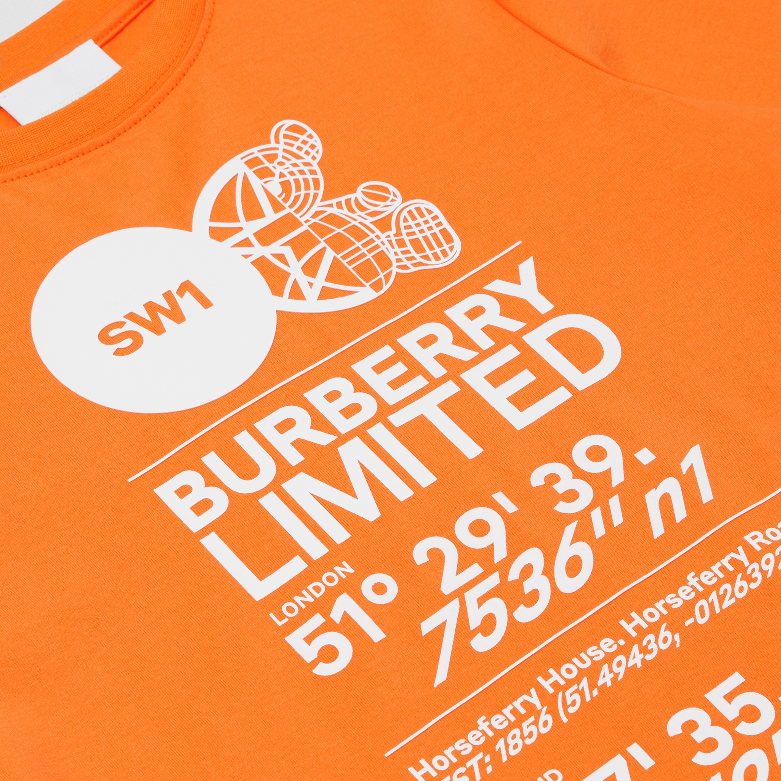 Baumwoll-T-Shirt mit Druckmotiv (Leuchtendes Orange) | Burberry® - 2