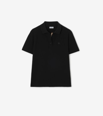 Burberry コットンポロシャツ (ブラック) - ウィメンズ | Burberry®公式サイト