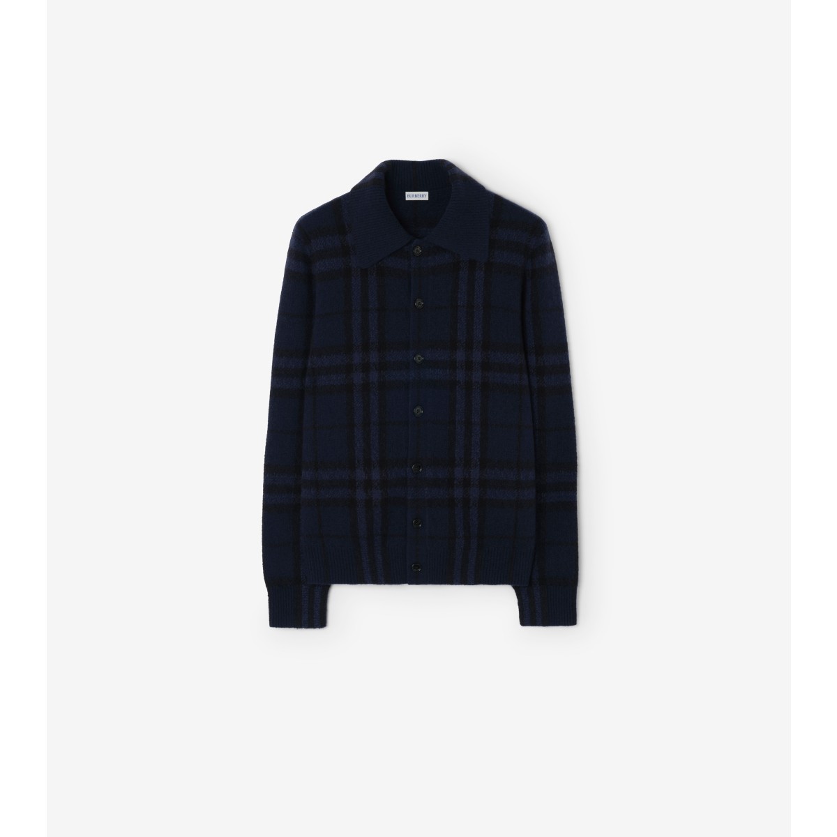  Check Cashmere Cardigan