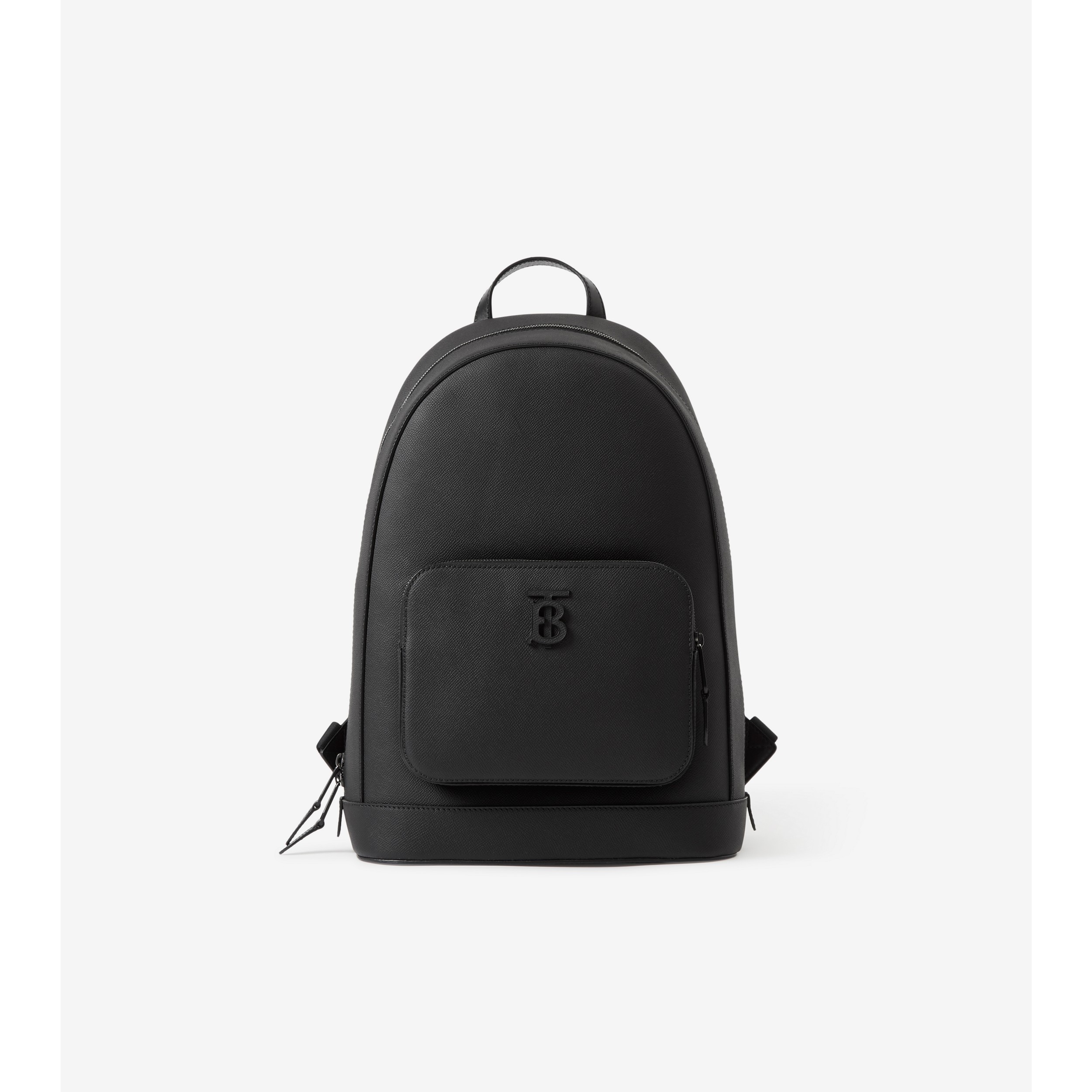 Grainy Leather Rocco Backpack in Black - Men