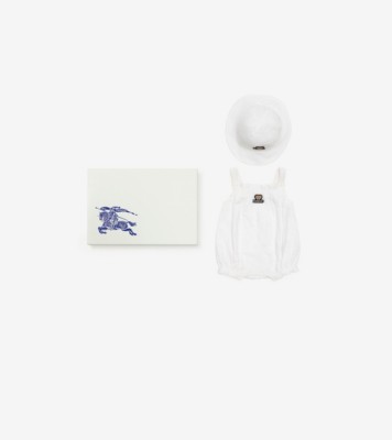 Cotton Two-piece Baby Gift Set in White - Children | Burberry