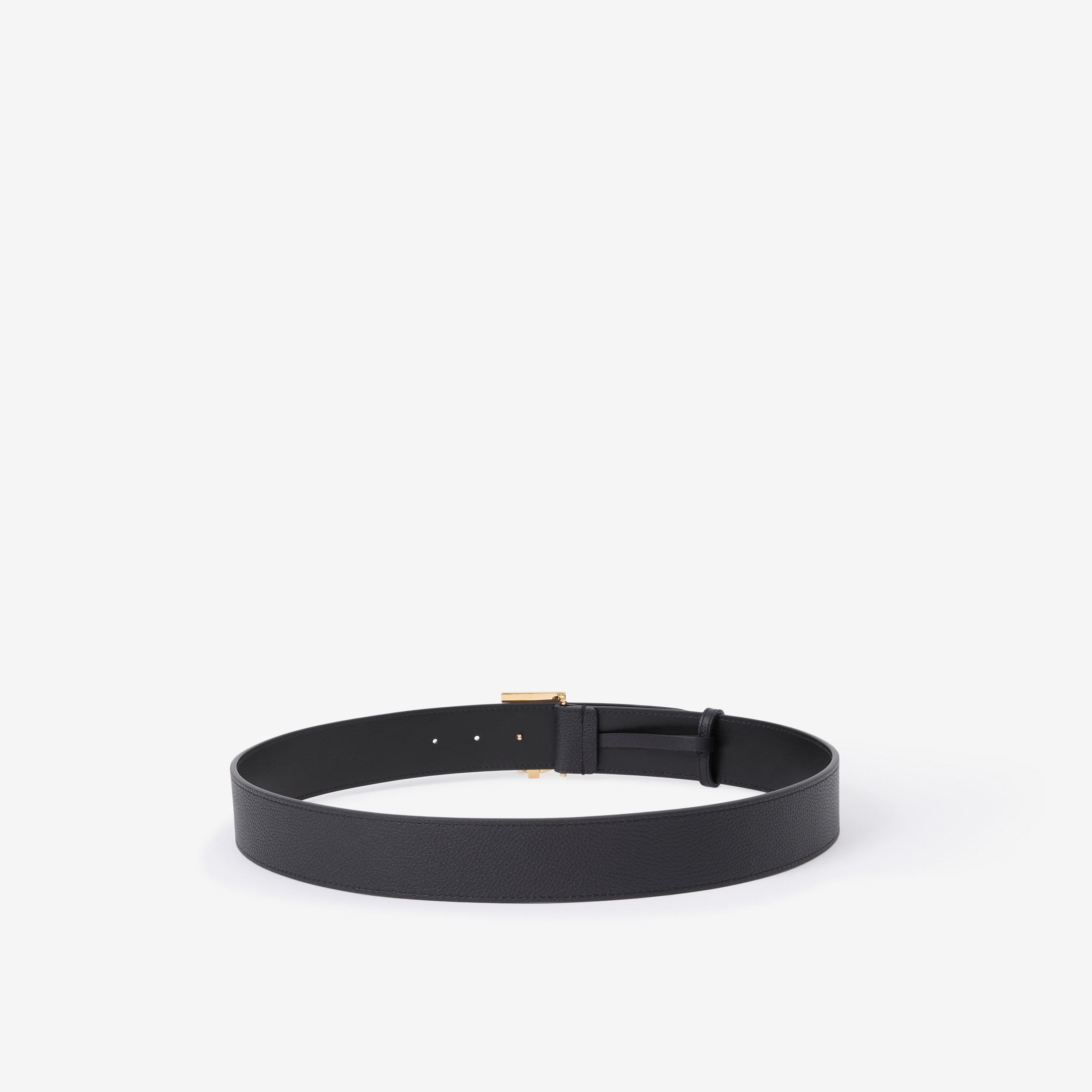 Leather Reversible Wide TB Belt in Black/gold - Men | Burberry® Official - 2