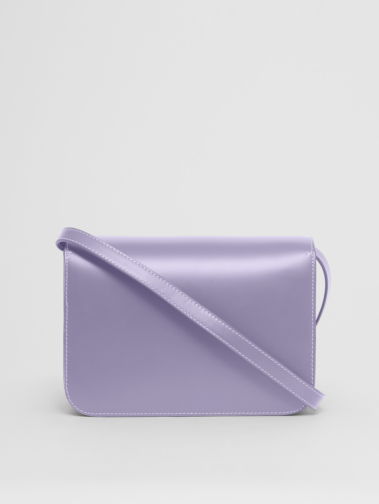 Small Leather TB Bag in Soft Violet