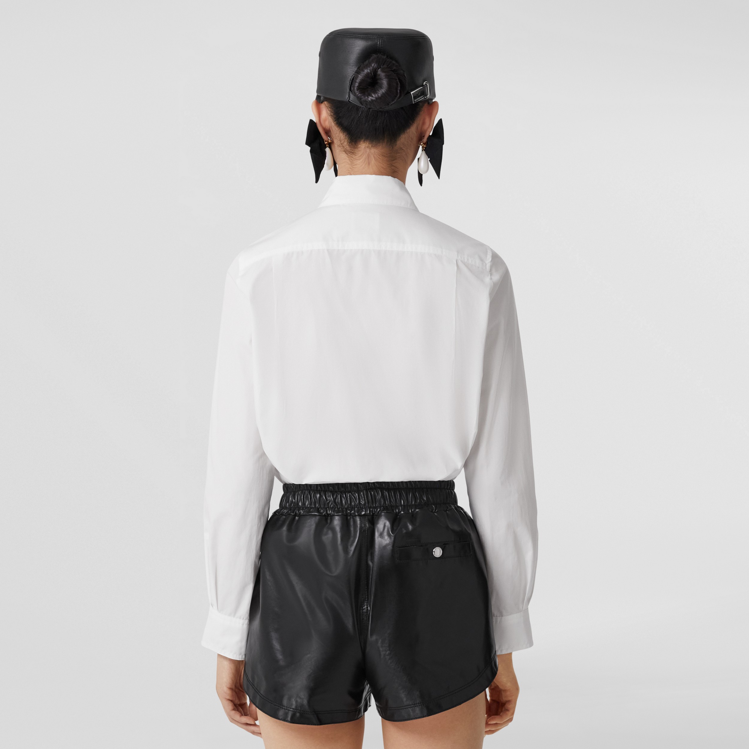 Camicia in cotone con etichetta Prorsum (Bianco Ottico) - Donna | Sito ufficiale Burberry® - 3