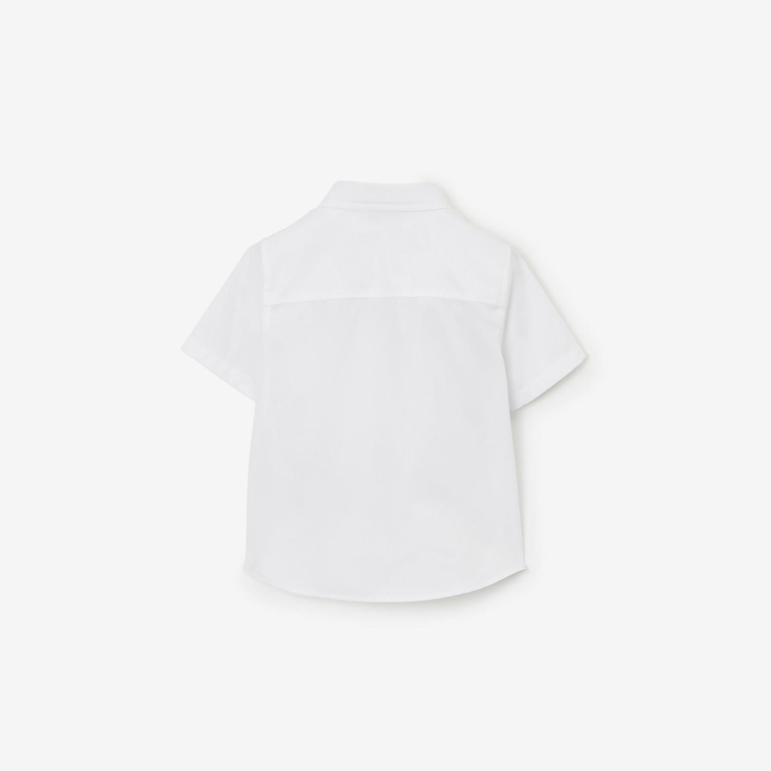 Camisa de algodão stretch com emblema de folha de carvalho (Branco) - Crianças | Burberry® oficial