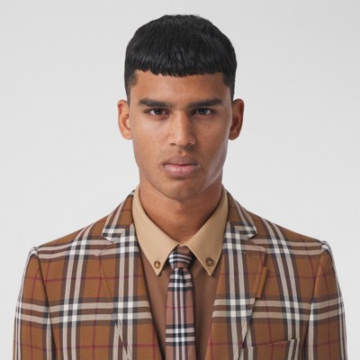 burberry check silk tie