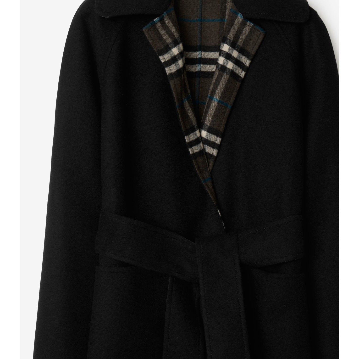 Reversible Wool Wrap Coat