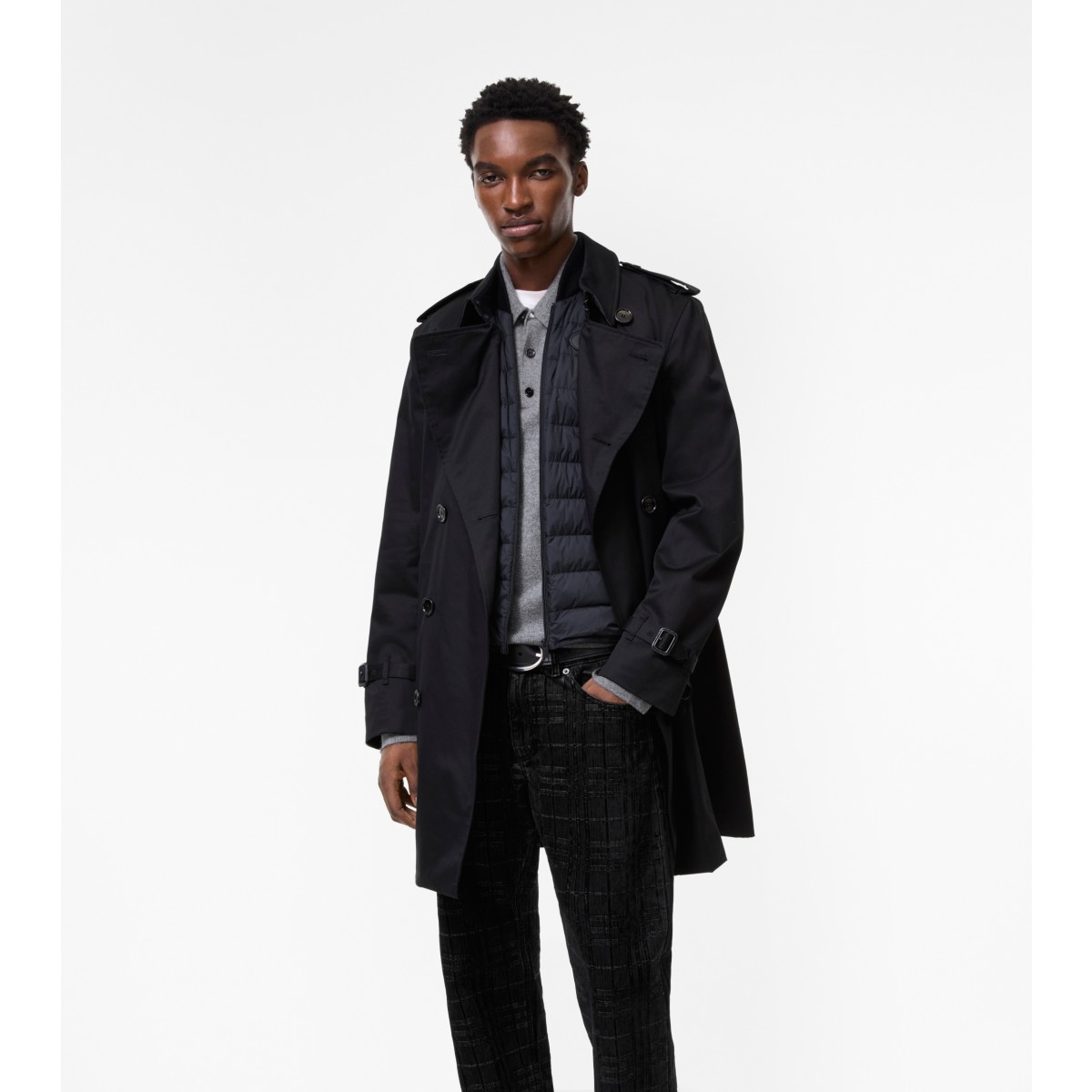  Check Mid-length Detachable Gilet Kensington Trench Coat