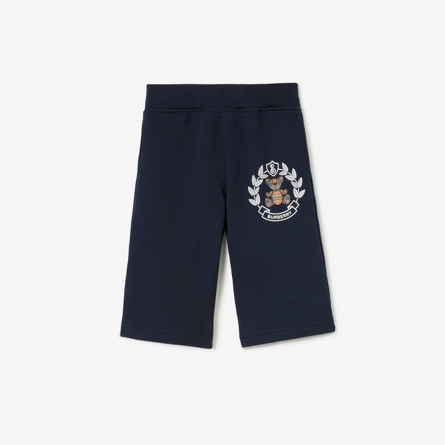 Thomas Bear Print Cotton Jogging Pants in Deep Charcoal Blue - Children | Burberry® Official