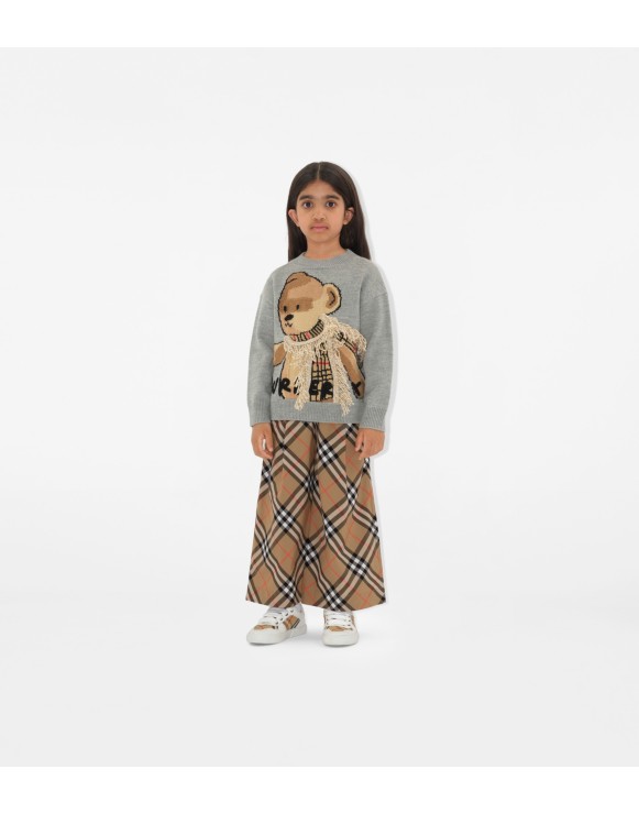 Check Cotton Trousers