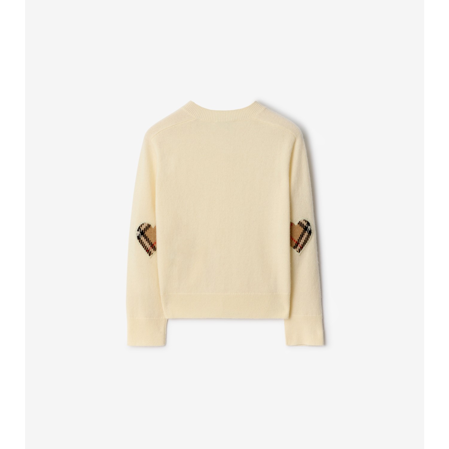 Check Patch Wool Cashmere Cardigan