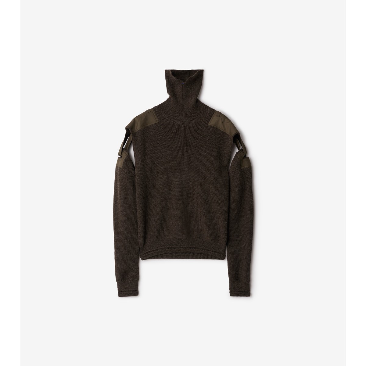 Burberry Detachable Sleeve Wool Sweater In Kindle