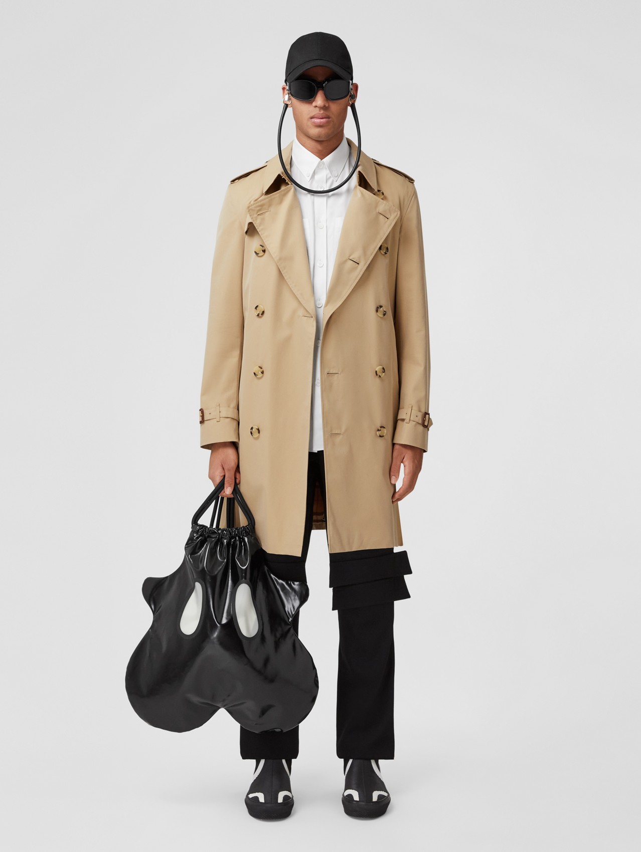 Burberry Mid-length Kensington Heritage Trench Coat in Blue for Men Mens Clothing Coats Raincoats and trench coats 