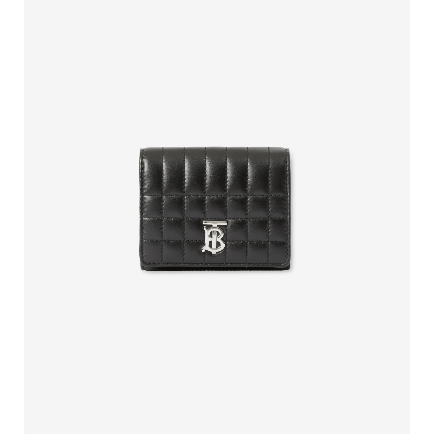 Quilted Leather Small Lola Folding Wallet in Black/palladium - Women | Burberry® Official