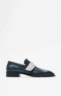 Leather Shield Loafers