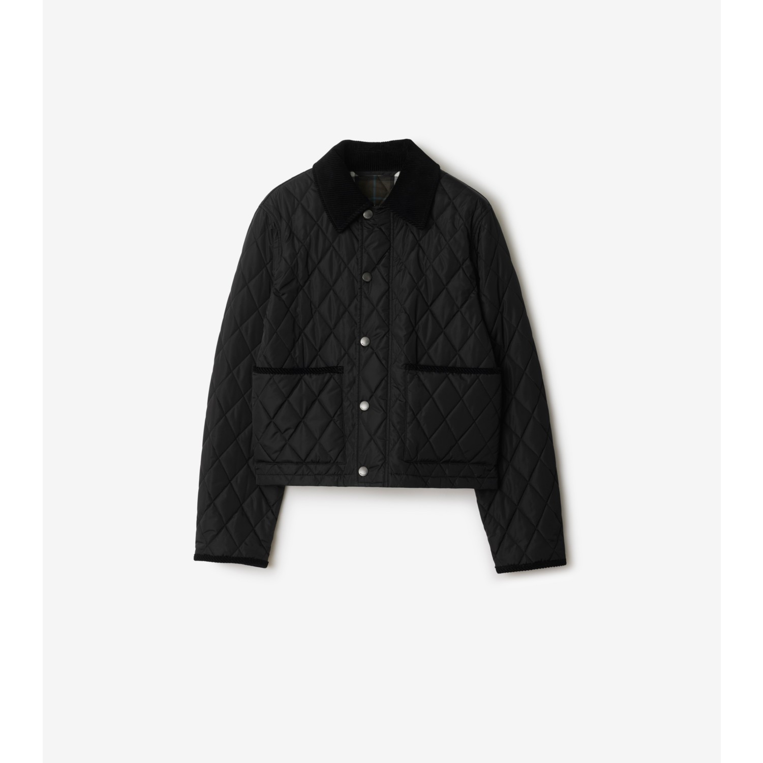 Cropped Quilted Nylon Jacket