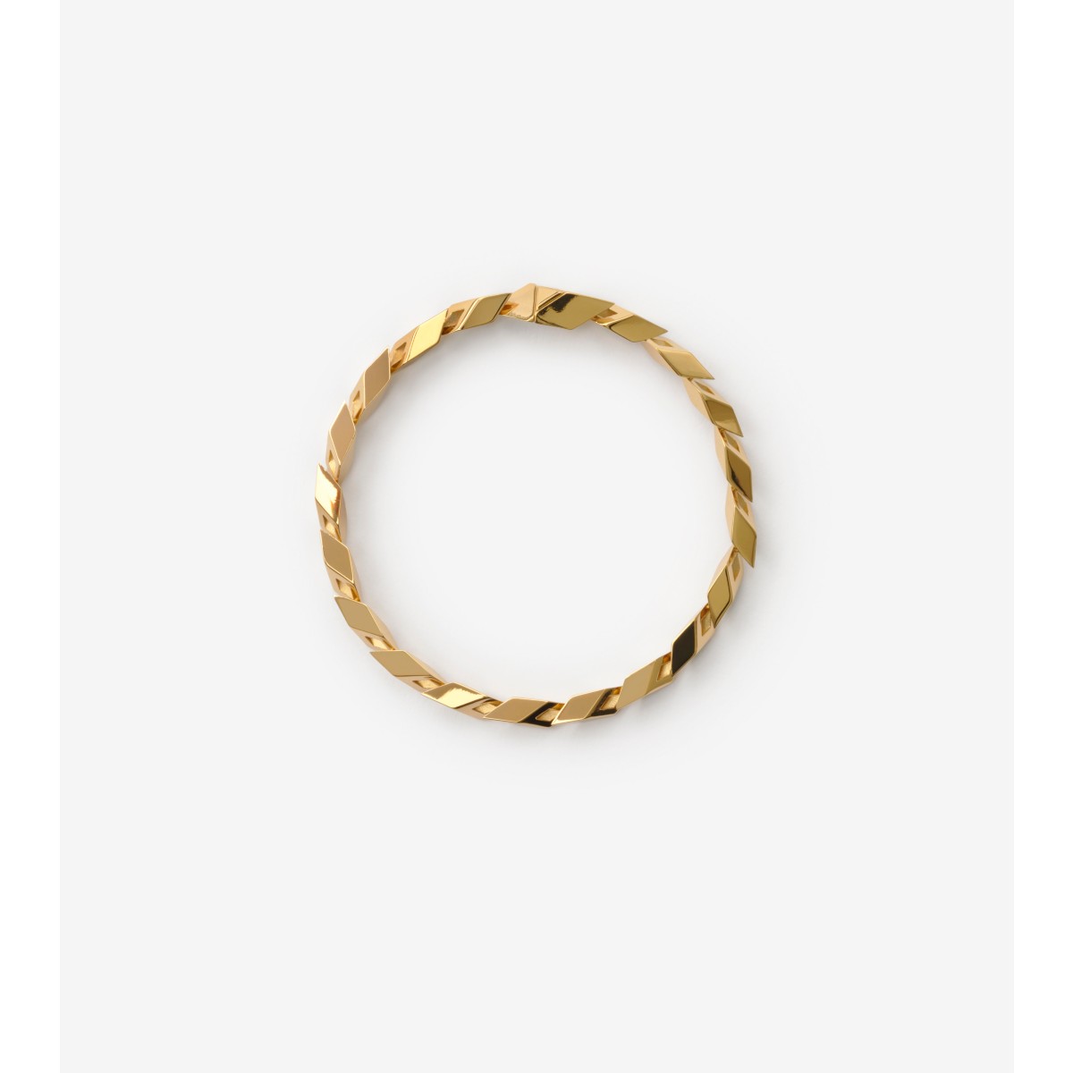 Shop Burberry Hollow Cuban Chain Bracelet In Gold