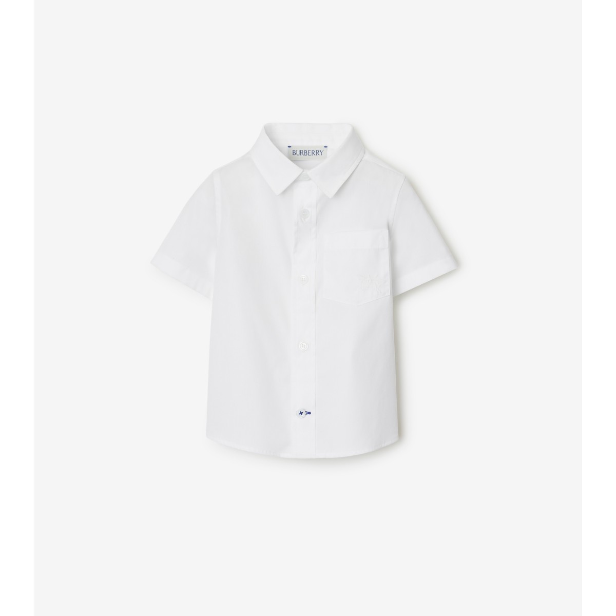 Burberry Kids'  Childrens Stretch Cotton Shirt In White