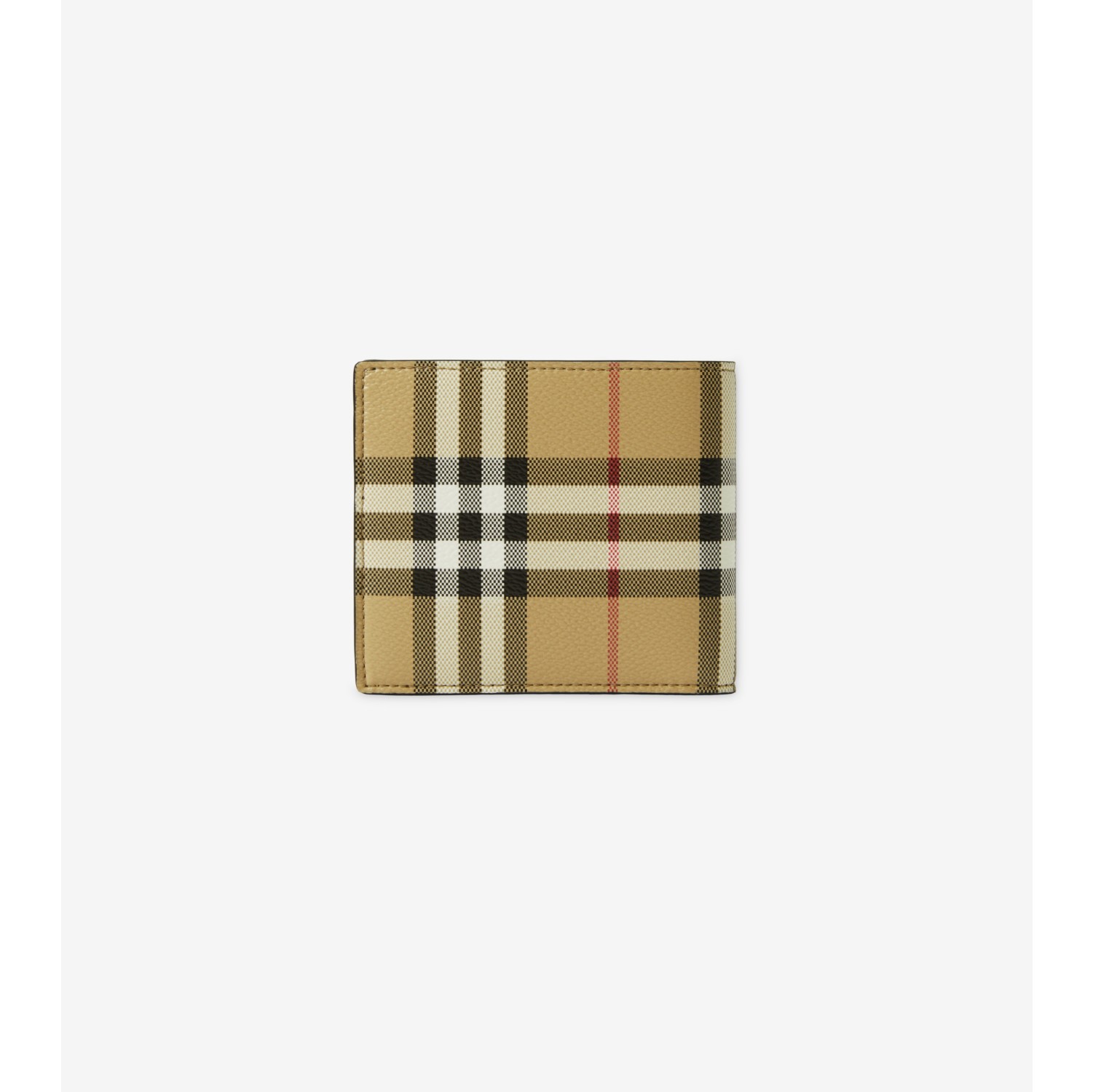 Check Bifold Wallet in Archive beige Men Canvas Burberry Official