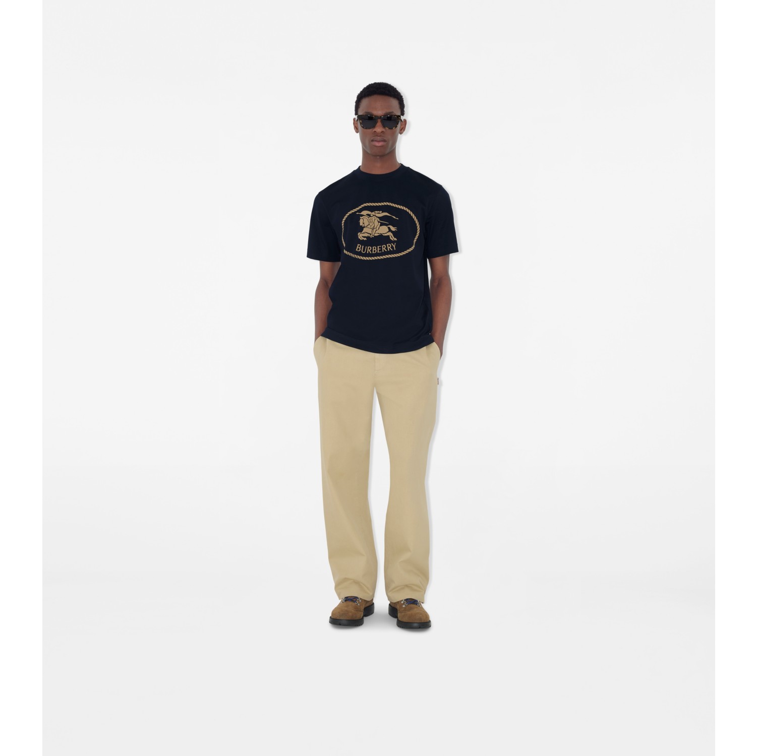 Knight Stamp Cotton T-shirt
