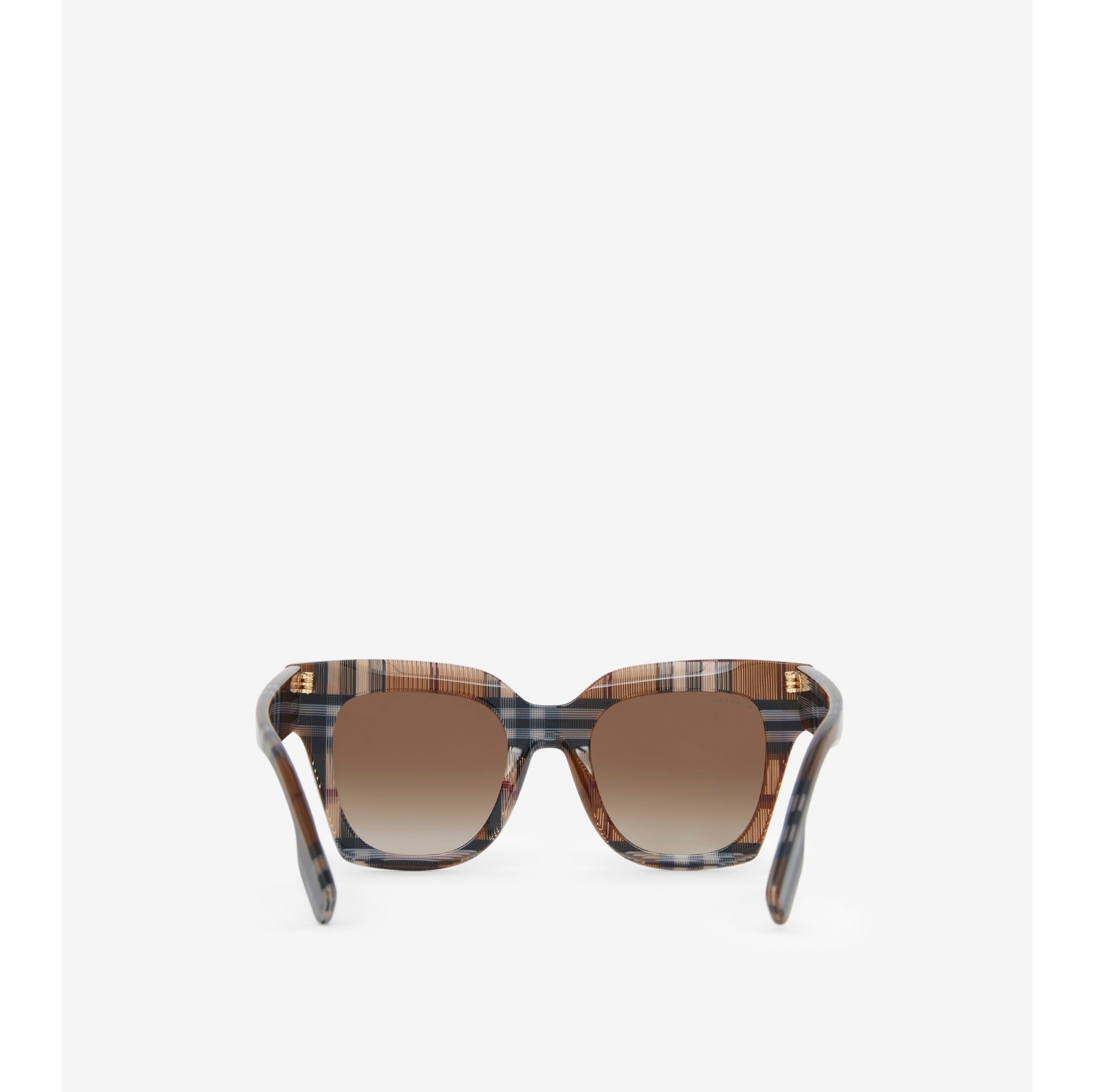 Check Square Frame Sunglasses