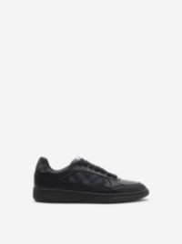 Leather and Check Terrace Sneakers​