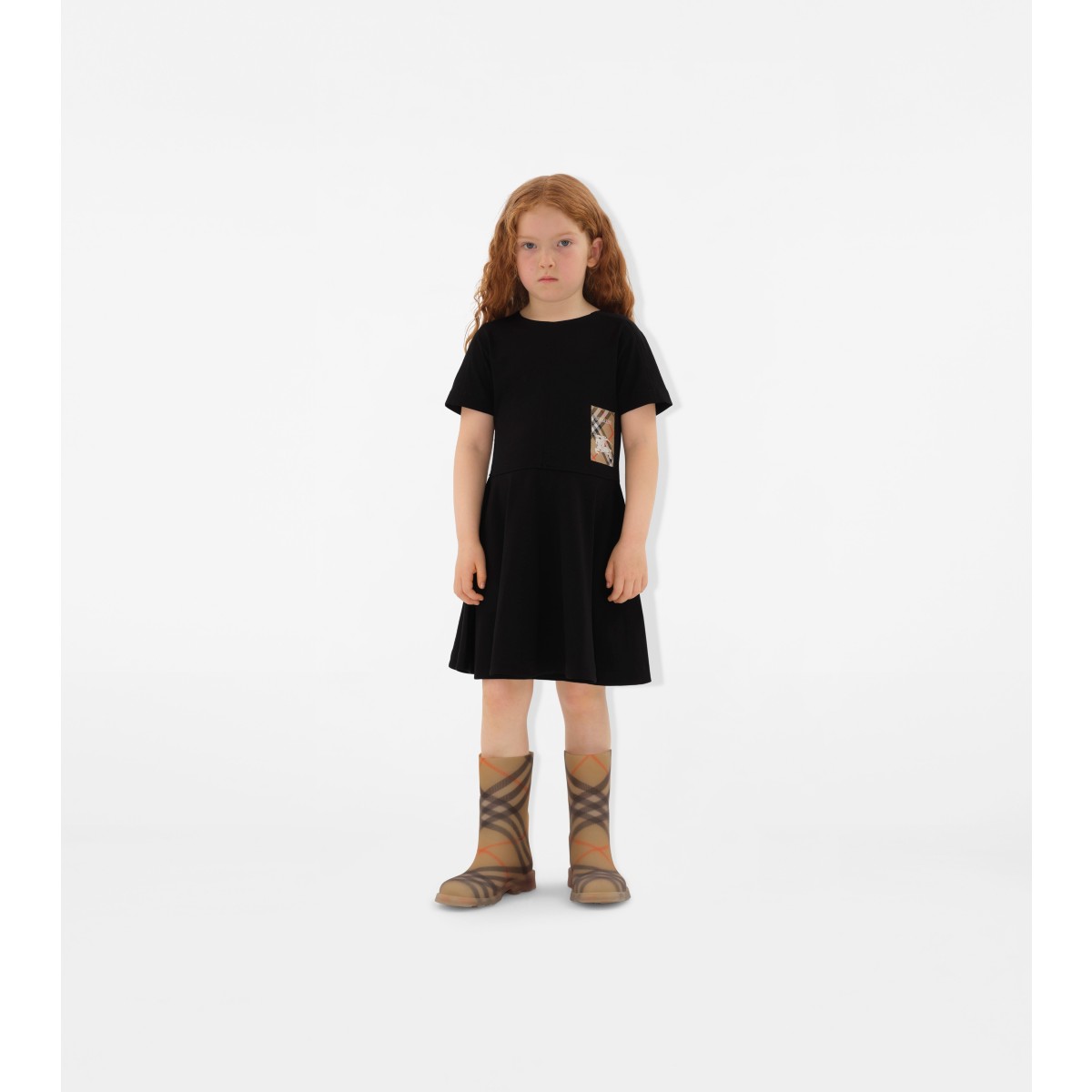  Check Label Cotton Dress