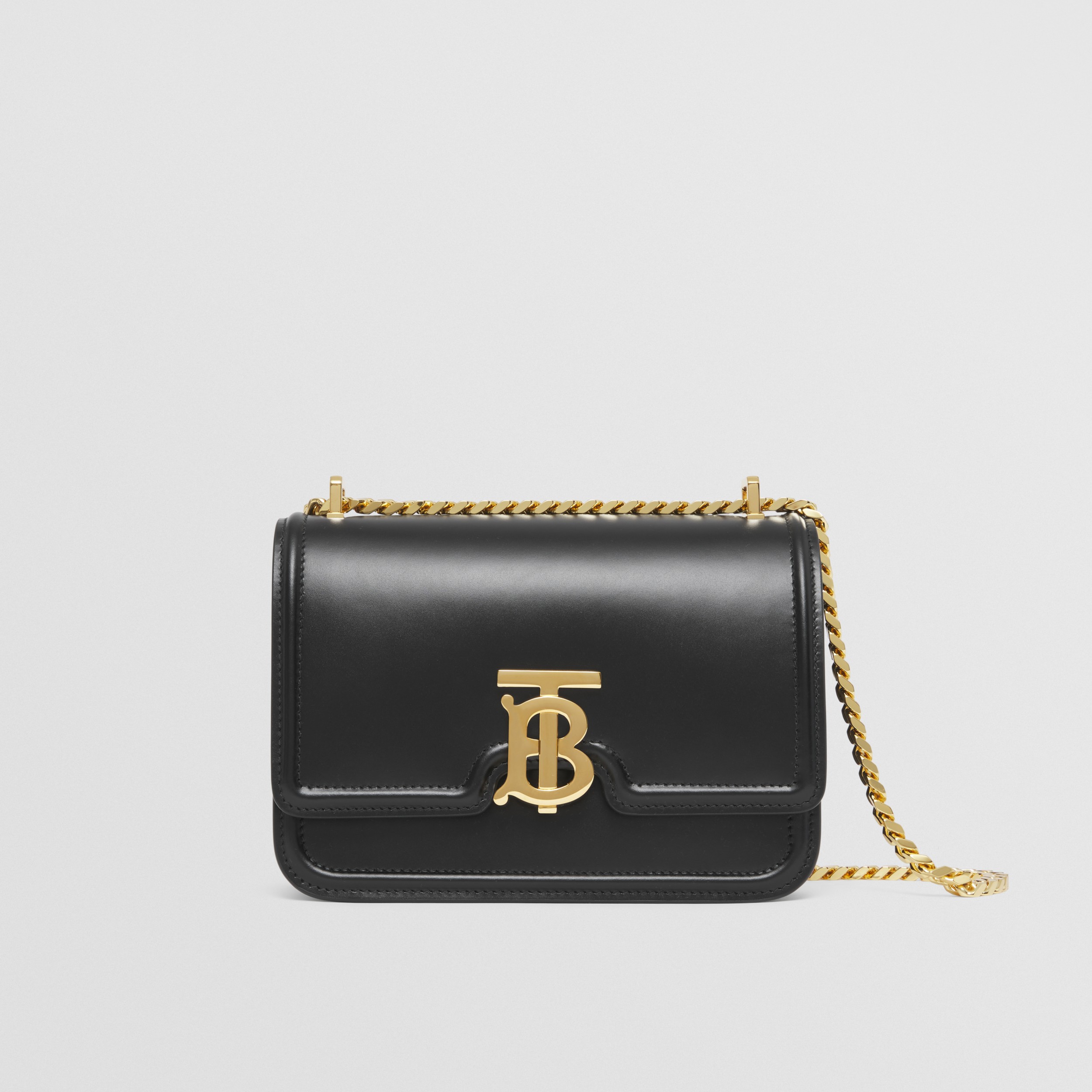 Leather Small TB Bag in Black Women Burberry® Official