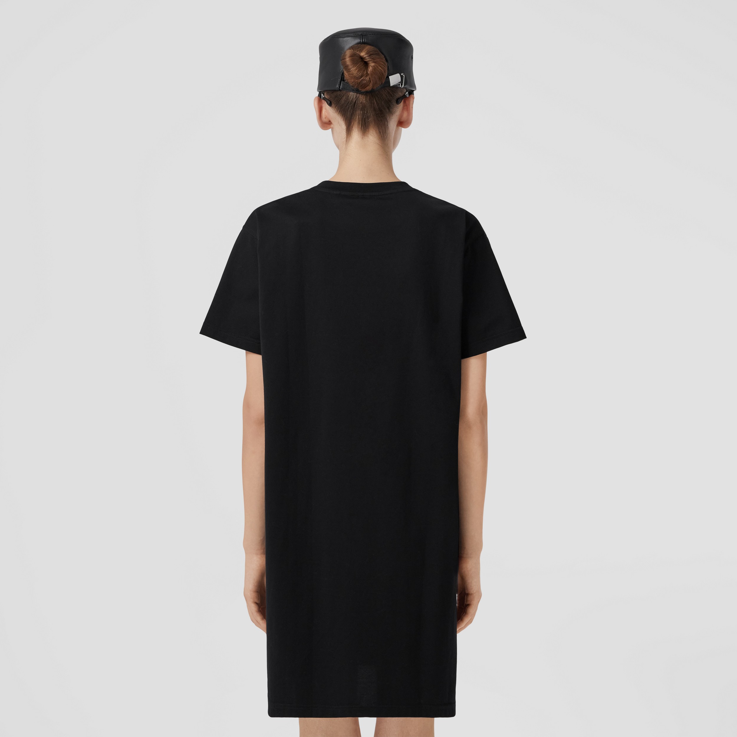 프로섬 라벨 코튼 티셔츠 드레스 (블랙) - 여성 | Burberry® - 3