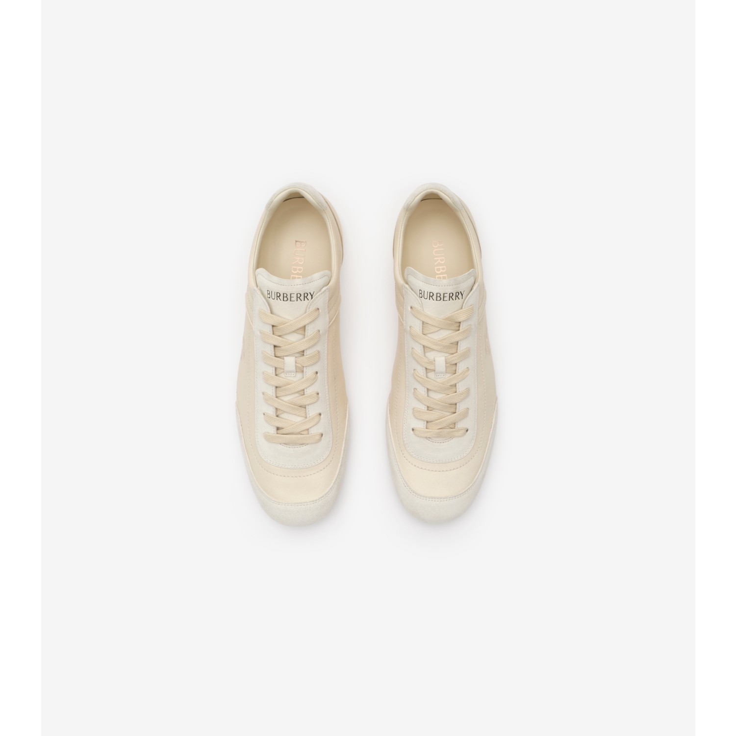 Leather Knight Runner Sneakers​ in Dove beige - Men | Burberry® Official