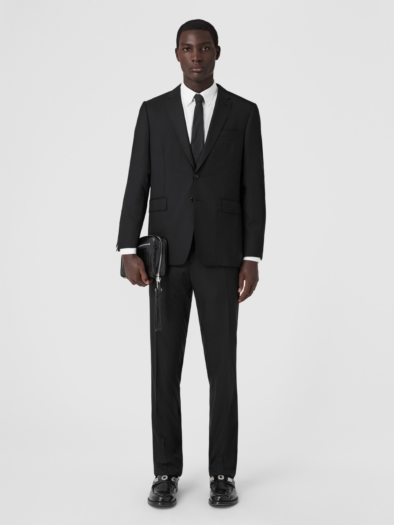 Levendig energie leeg Slim Fit Wool Tailored Jacket in Black - Men | Burberry® Official