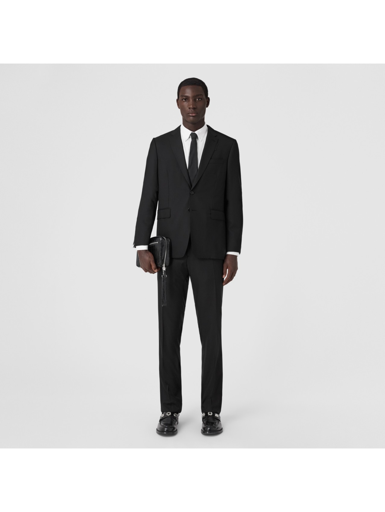 Slim Fit Wool Tailored Jacket in Black - Men | Burberry® Official